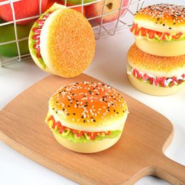 Decorative Flowers Simulation Hamburger Food Play Creative Home Soft Decoration Pography Prop Window Display PU