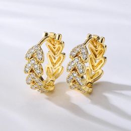 Hoop Earrings BUY 2023 Fashion Gold Color Copper Wedding Jewelry Female Accessories Luxury CZ For Elegant Women Bijoux