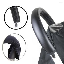 Stroller Parts Pram Accessories PU Leather Baby Armrest Protective Case Cover For Covers Handle Wheelchairs