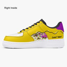 DIY shoes yellow one for men women platform casual sneaker personalized text with cool style trainers fashion outdoor shoes 36-48 64781