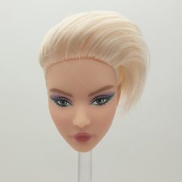 Dolls Fashion Platium Hair Young Girl 16 Scale Female Doll Head 230822