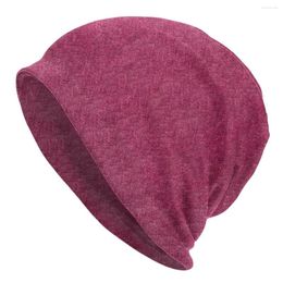 Berets Bright Pink Fabric Texture Skullies Beanies Caps Fashion Winter Warm Men Women Knitting Hat Unisex Adult Leather Bonnet Hats