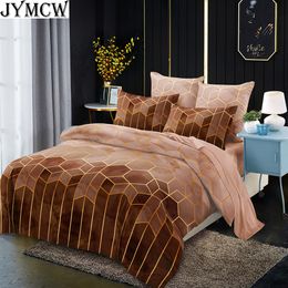 Bedding sets set 23 piece light luxury style gilded line geometric elements Ronnie duvet cover feather pillowcase no sheets 230822