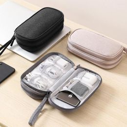 Storage Bags Bag Multi-layer Classification Digital Waterproof Fabric Portable Data Cable Hard Drive Pouch
