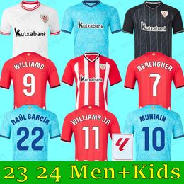 23 24 Club Soccer Jerseys BERENGUER 2023 2024 MUNIAIN Athletic Bilbao Home Away WILLIAMS Football shirt RAUL GARCIA VILLALIBRE Jersey Sancet Men and Kids Fans Kits
