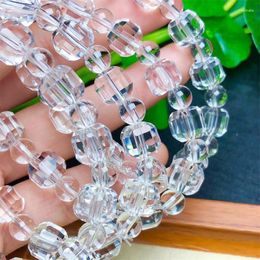 Bangle Natural Faceted Clear Quartz Bracelet Fashion Gemstone Crystal Jewellery For Women Healing Bohemia Holiday Gift 1pcs 9mm