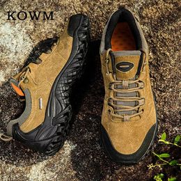 Sneakers Leather Hiking shoes Men Waterproof Hunting Boots Tactical Boots Ankle Trekking Shoes Outdoor Sneakers Male Casual Tennis Shoes 230823