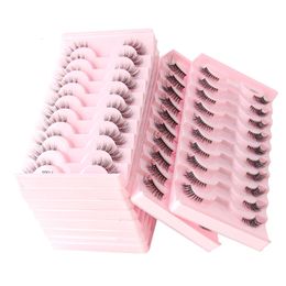 False Eyelashes Wholesale 102050 Boxes Faux Mink Lashes Reusable Natural Fluffy Makeup Tools Fake maquiagem 230822