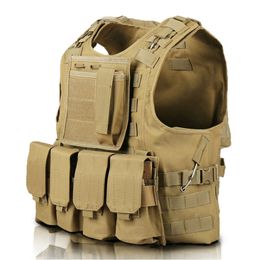 Men's Vests Tactical Vest Military Airsoft Assault Molle Vest Equipment Outdoor Clothing Hunting Camouflage Vest Combat Waistcoat 230822