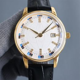 Designer Watches Shinny Mens Watch Automatic Mechanical 9015 Movement 42mm Gent Business WristWatches Leather strap High Quality Relojes Montre De Luxe