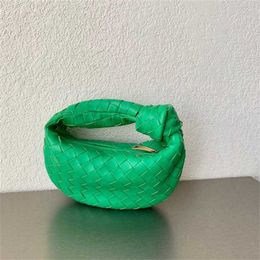 Italy Jodie Handbag New Genuine Leather Handwoven Women's Bag Tie Bag Fashion Casual Mini Underarm Bag
