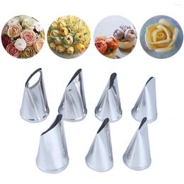 Baking Tools 7pcs/set Nozzle Rose Tulip Petal Mouth 304 Stainless Steel Nozzles Set Tool Cake Multiple Flower