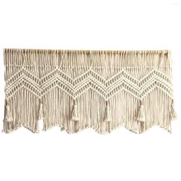 Tapestries Macrame Valance Tapestry Hanging Large Hand-Woven Bohemian Tassel Curtain Home Decor Living Room Office Bedroom Wall