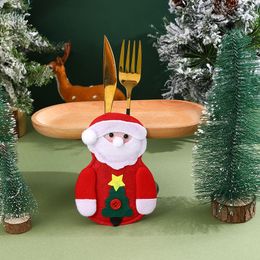 Wholesale Christmas Cutlery Holders Fork Knife Spooon Covers Tableware Covers Holder Bag Xmas Tree Party Decorations Dinner Table Decor Christmas Decorations