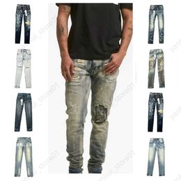 Purple Brand jeans Men's designer jeans Anti Slim Fit Casual fashiion jeans true Brand yya7