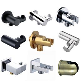 Brass Wall Mounted Hand Held Shower Holder Shower Bracket & Hose Connector Wall Elbow Unit Spout Water Inlet Angle Valve225D