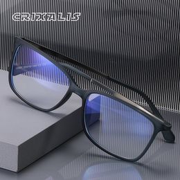 Blue Light Blocking Glasses CRIXALIS Fashion Acetate Blue Light Glasses For Men Women Anti Fatigue Gaming Computer Transparent Eyewear Frame 230823