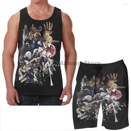 Men's Tracksuits Summer Casual Men Tank Tops Women No More Heroes Top 10 Ranked Assassins (concept Art Collage) Board Beach Shorts Sets