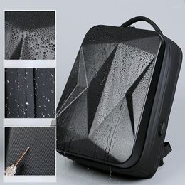 Backpack Hard Shell 17 Inch Large Capacity Computer ABS Travel Bag USB Business Can Be Sent On Behalf Of