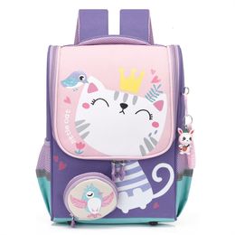 Backpacks Grade12 Cartoon Primary School for Girls Cute Cat Bag Boys Dinosaur Kids Backpack 230822