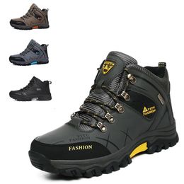 Safety Shoes Winter Hiking Men Outdoor Mountain Snow Boots Anticollision Leather Sneakers Waterproof Keep Warm Men's Casual Boot 230822