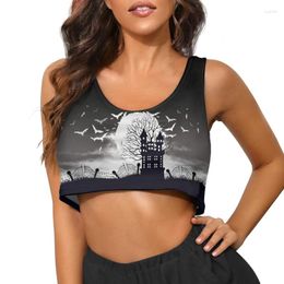 Women's Tanks Sleeveless Female Tank Top Streetwear Off Shoulder Crop Tops For Women Drop Casual Lady Tube Outfits Halloween Gifts