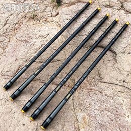 Boat Fishing Rods G DA 3.6M 7.2M Carbon Fiber Rod Telescopic Ultra light Hard Pole for Stream Freshwater 230822