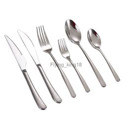 6-36 Pieces 304 stainless Dinnerware Set Cutlery Set Steel Classic Dinner Set Knife Fork Western Tableware Restaurant Dining HKD230812