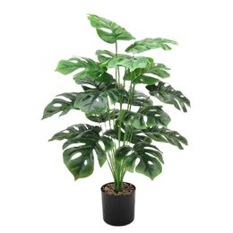 Faux Floral Greenery 57cm75cm Nordic Artificial Plant 18 Turtle Back Leaves Longevity Leaf Home Interior Decoration Large Green Fake DIY 230822