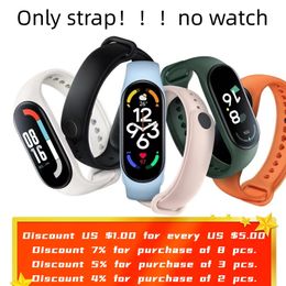 MI Band 7 6 5 4 3 Bileklik Xiaomi Mi Bant 5 4 Strap Silikon Spor İzleme Bandı 7 6 3 Yedek Bileklik