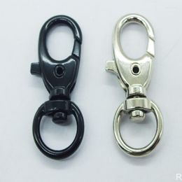 Keychains 500pcs /lot 40CM High Quality Zinc Alloy Carabiner Swivel Clasps For Key Ring Buckle