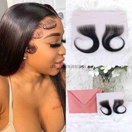 Synthetic Wigs Missanna Lace Baby Hair Stripes Human Hair And Baby Hair Edge Reusable More Natural Baby Hair Strips Hair On The Temples DIY Cut x0823