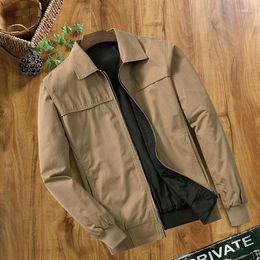 Men's Jackets Cotton Autumn Casual Windbreaker Stand-up Collar 2023 Fashion Outwear Stand Slim Military Bomber
