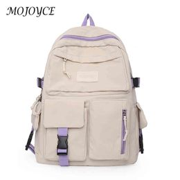 Backpacks Contrast Color Cute Backpack Female Multifunction Waterproof Women Backpack Student College Schoolbag Girl Shoulder Bag 230823