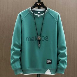 Men's Hoodies Sweatshirts Mens Casual Sweatshirts Harajuku Solid Colour Hoodies 2022 Fashion Men Fake Two Pieces Hoodies Male Hip Hop Streetwear Pullover J230823