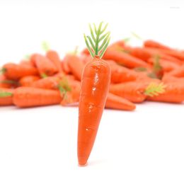 Decorative Flowers 25/50pcs Mini Carrot Artificial Fake Foam Fruits Vegetables Carrots Easter Party Decorations Home Kids Gift Toys Supplies