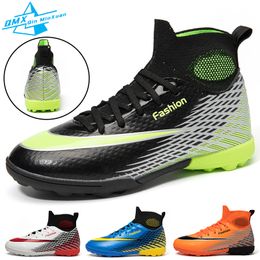 Safety Shoes Soccer Child Fashion High Naked Professional Nonslip Students Indoor Football Boots Boys Futsal Training For Kids 230822