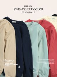 Men's Hoodies Sweatshirts Spring Men Casual Minimalist Sweatshirt O-Neck Embroidery Plus Size Basic Pullover SI980547 230822