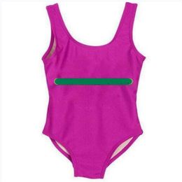 Baby Girls Swimsuit One-Pieces Letter Striped Pattern Print Swimwear Infant Toddler Kids Clothes Designer Summer Bathing Suits296S