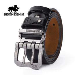 Other Fashion Accessories Men Belt Male High Quality Leather Genuine Strap Luxury Pin Buckle Fancy Vintage Jeans 230822