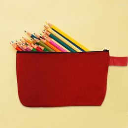 Storage Bags Blank Colourful DIY Craft Bag Canvas Pencil Case Coloured Makeup Cotton Pouch Cosmetic
