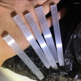 Decorative Figurines 100g 5-6pcs Natural White Selenite Gypsum Rod With Irregular Reiki Mineral Specimens Healing Crystal Wand