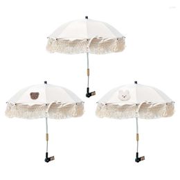 Umbrellas Outdoor Stroller Sun Shade Fringed Umbrella Beaches Sunscreen UV Protections W3JE