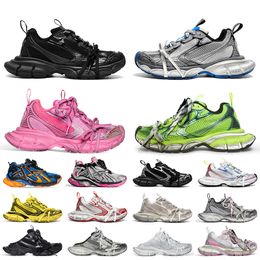 2024 New Women Men Casual Designer Shoes Track 3XL phantom Sneak Pink Nylon Mesh Neon Yellow Blue Tracks Rose Gold Triple Black Runn Large flat Sole