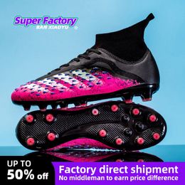 Dress Shoes Men Soccer Shoes TF/FG High/Low Ankle Children's Football Boots Male Outdoor Non-slip Grass Multicolor Training Match Sneakers 230822