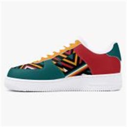 Customized shoes Men's fashionable casual shoes DIY women's shoes White sole, red and green body stripes 98013