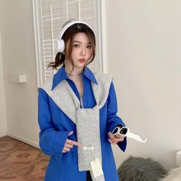 Bow Ties Spring Mutifunctional Shirt Detachable Collar For Women Knitted Shawl Small Cape Solid Colour Shoulder Wraps Fake