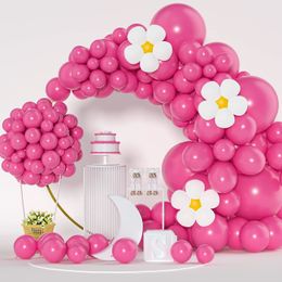 Other Event Party Supplies Pink Balloons Garland Arch Kit 138pcs Different Sizes Latex Balloon Daisy Flowers for Birthday Graduation Decoration 230822