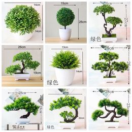 Faux Floral Greenery Green Artificial Pine Tree Monstera Persian Grass Eucalyptus Plants Bonsai Home Accessories Bedroom Living Room Decor fake Plant 230822