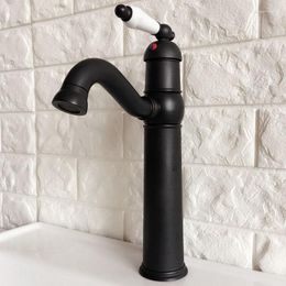 Kitchen Faucets Black Oil Rubbed Bronze Wet Bar Bathroom Vessel Sink Faucet Mixer Tap Single Hole Swivel Spout One Handle Mnf369